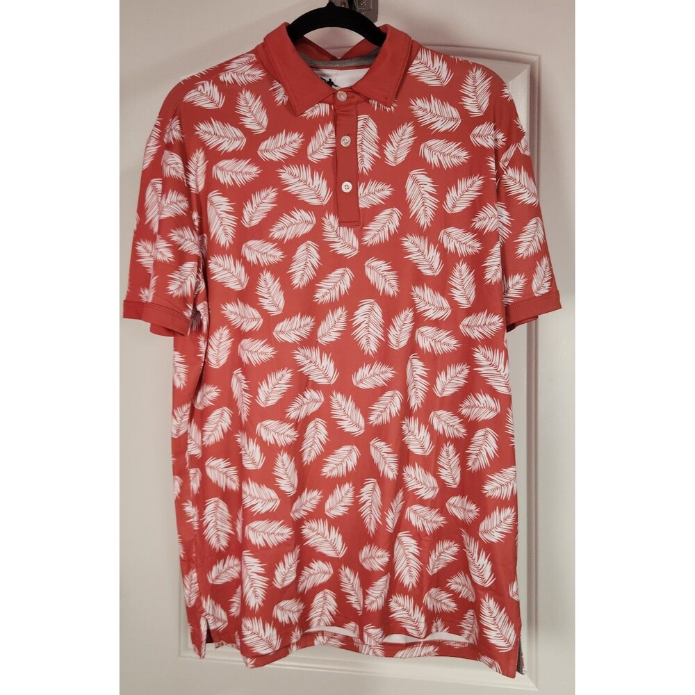 NWT AndersonOrd Golf Polo Canal Polo Mineral Red Mens Medium Performance Apparel
